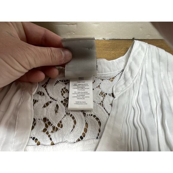 Dolan Anthropologie Sleeveless Henley Pintuck Top Medium - Picture 4 of 10